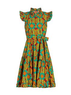 Мини-платье с оборками и цветочным принтом La DoubleJ