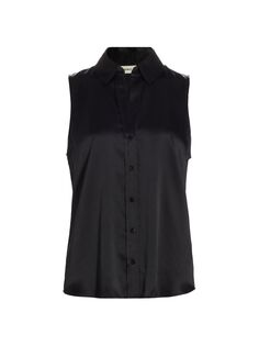 Шелковая блузка без рукавов Emmy L&apos;AGENCE, черный L'agence