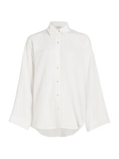 Рубашка Harbour с длинными рукавами L&apos;AGENCE, слоновая кость L'agence