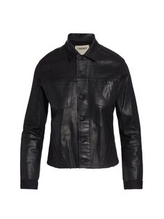 Джинсовая куртка с покрытием Janelle L&apos;AGENCE, черный L'agence