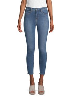 Эластичные джинсы-скинни до щиколотки Margot со средней посадкой L&apos;AGENCE, винтаж L'agence