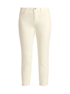 Укороченные узкие джинсы Sada с высокой посадкой L&apos;AGENCE, белый L'agence