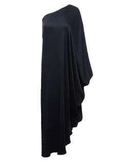 Асимметричное атласное платье Selena L&apos;AGENCE, черный L'agence