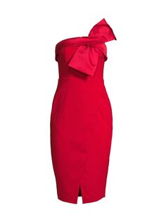 Платье миди с запахом и украшением Emily Bow Lavish Alice, красный