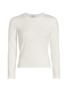 Приталенная футболка Kelly с длинными рукавами Leset, белый