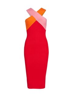 Платье миди с цветными блоками Le Superbe, красный