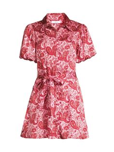 Мини-платье Fran с поясом и узором пейсли LIKELY, красный