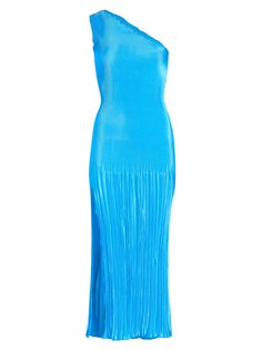 Плиссированное платье Gigi на одно плечо L&apos;Idée, синий L'idée