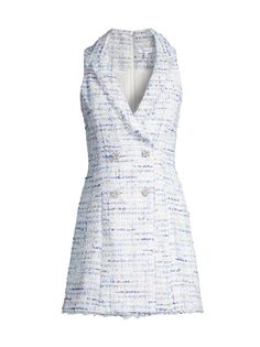 Твидовое мини-платье Emerson LIKELY, синий