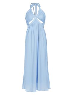 Платье миди с вырезами Kara Line &amp; Dot, синий
