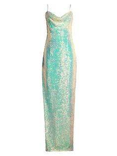 Платье-колонна с блестками и хомутом Liv Foster, слоновая кость