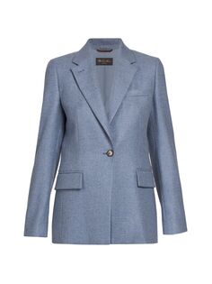 Шерстяная фланелевая куртка Dorina Loro Piana, синий