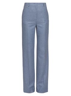 Шерстяные фланелевые брюки Goldie Loro Piana, синий