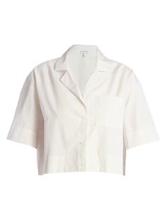 Укороченная полосатая рубашка Loewe, бежевый
