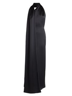 платье-шарф с вырезом халтер Loewe, черный