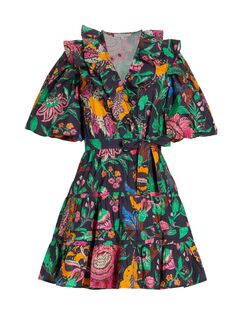 Мини-платье Remy с запахом и цветочным принтом Love the Label