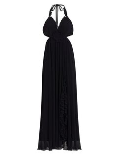 Макси-платье Talitha с вырезами LoveShackFancy, черный
