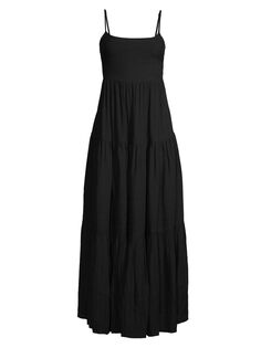 Ярусное платье макси без рукавов Santorini L*Space, черный