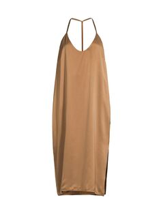 Шелковое платье-комбинация тутового дерева Lunya, карамельный ЛУНЯ