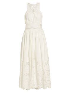 Платье макси с люверсами Bloom Lilia Magali Pascal, белый