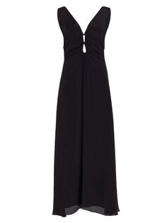 Макси-платье Mirren из смесового шелка Magali Pascal, черный
