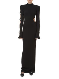 Платье макси с вырезами, украшенное кристаллами MACH &amp; MACH, черный