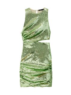 Зеленое платье с пайетками Maje, зеленый