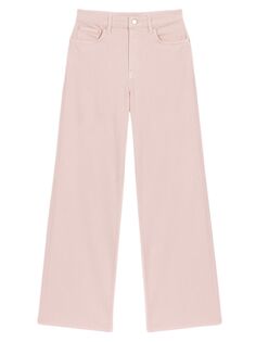 Эластичные джинсы широкого кроя с высокой посадкой Maje, розовый