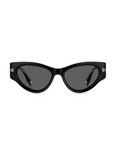 Солнцезащитные очки «кошачий глаз» 53 мм Marc Jacobs, черный