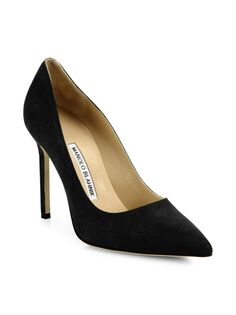 Замшевые туфли BB 105MM Manolo Blahnik, черный