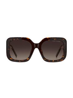 Квадратные солнцезащитные очки 53 мм с цветными блоками Marc Jacobs, коричневый
