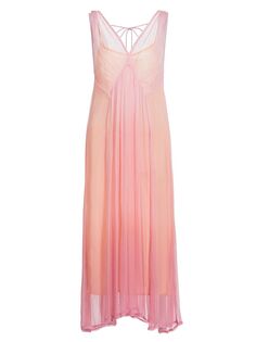 Шифоновое макси-платье Alumine Maren Maria Cher, розовый