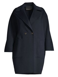 Пальто оверсайз из двойной шерсти Tazzina Marina Rinaldi, Plus Size, нави