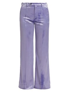 Широкие бархатные брюки Marni, фиолетовый