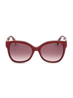 Солнцезащитные очки-бабочки 56 мм Max Mara, красный