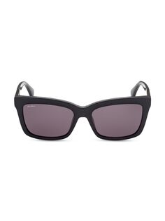 Прямоугольные солнцезащитные очки 55 мм Max Mara, черный