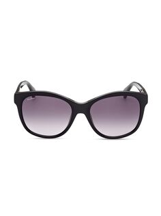 Солнцезащитные очки-бабочки 56 мм Max Mara, черный