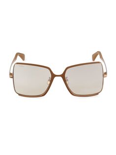 Квадратные солнцезащитные очки Weho 58 мм Max Mara, кэмел