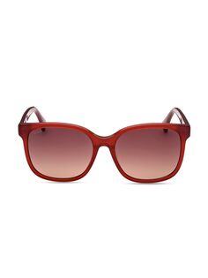 Квадратные солнцезащитные очки 57 мм Max Mara, красный