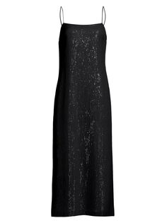Платье-комбинация Alias с пайетками Max Mara, черный