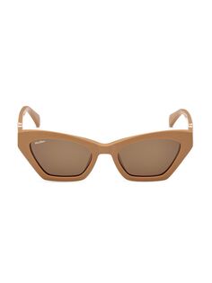 Солнцезащитные очки &quot;кошачий глаз&quot; Emme 52MM Max Mara, кэмел