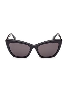 Солнцезащитные очки «кошачий глаз» 57 мм Max Mara, черный