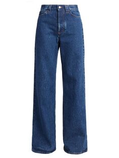 Свободные расклешенные джинсы с высокой посадкой Meryll Rogge, синий