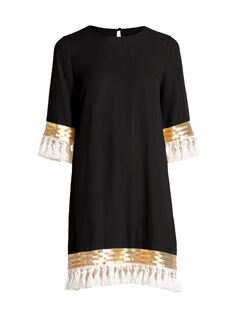 Платье трапециевидной формы с кисточками Mestiza New York, черный