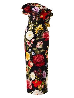 Платье длиной до пола с цветочным принтом Wilder Mestiza New York, черный