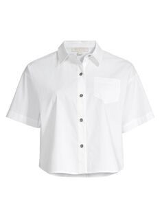 Свободная рубашка с короткими рукавами MICHAEL Michael Kors, белый