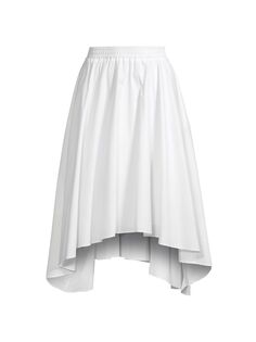 Асимметричная юбка-миди из поплина MICHAEL Michael Kors, белый