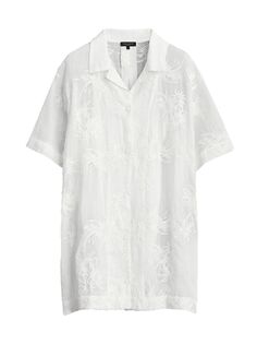 Мини-платье-рубашка Reed с цветочной вышивкой rag &amp; bone, белый