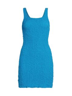 Мятое мини-платье Julie Rails, синий