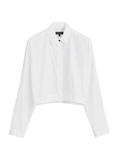 Укороченная хлопковая рубашка Morgan rag &amp; bone, белый